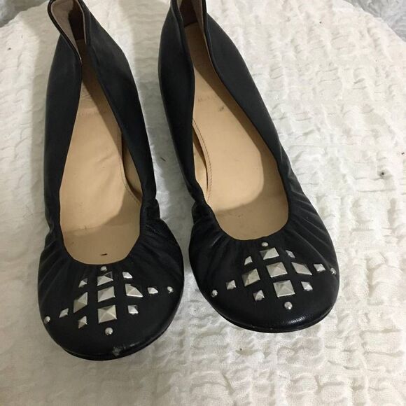 J.Crew Leather Studded Flats Size 10 - Picture 1 of 9